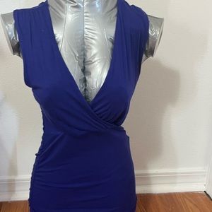 Banana republic blue blouse v-necked